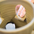 Paul Young making a dovecote in his workshop 2016